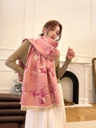 New Shawl Elegant Car Horse Liunian Artificial Cashmere Scarf Women's Thickened Warm-Keeping and Cold-Proof Scarfs