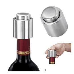 Openers Pressing Type Bottle Stopper Stainless Steel Red Wine Vacuum Spout Liquor Flow Pour Cap Sn2297 Drop Delivery Home Garden Kit Dhfn7