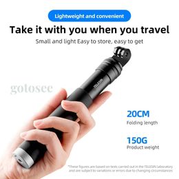 Selfie Monopods TELESIN Aluminum Alloy Selfie Stick for Sports Cameras Extendable Handheld Portable Foldable Shooting Accessorry for Action 2 YQ240110