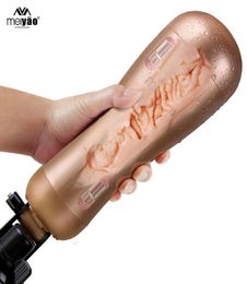 SEXE Rechargeable Hands Male Masturbator With Strong Suction Cup Artificial Vagina Real Pussy Toys for Men Sex Products C19018599437