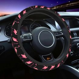 Steering Wheel Covers Flamingo Bird Animal Car Cover 38cm Universal Pink Colorful Auto Decoration Accessories