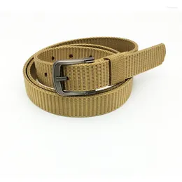 Belts D&T 2024 Fashion Tacticle Belt Men Women Unisex Canvas Material Alloy Metal Pin Buckle Jeans Casual Style Hiking Cool