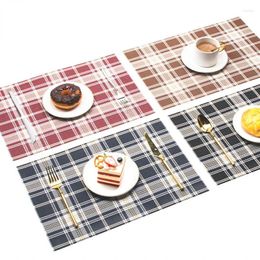 Table Mats English Style Sub Mat PVC Anti-skid Heat Insulation Rectangular Cup