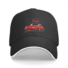 Ball Caps Red Miata Jdm Car Baseball Cap Wild Hat Summer Hats Christmas Beach Mens Women's