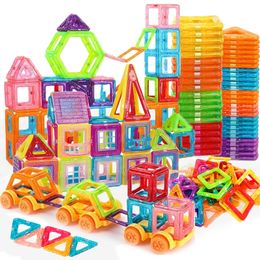 64184Pcs Kids Magnetic Building Blocks Mini Size Magnet Toys for Boys Construction Set STEM Toy Children Girls 240110