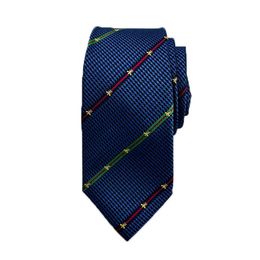 Blue Stripes Men's Business Casual Daily Tie 100% Mulberry-Silk Gentlemen Husband Light Luxury Bee Leader Necktie 240109