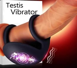 Men Scrotum Testis Vibrator Silicone Testicle Massager Delay Ejaculation Multispeed Male Adult Sex Toys For Man Y190613026007478