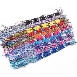 ABL0303100 Thin Brazilian Colorful Rainbow Handmade Thread Weave Braided Rope String Strand Friendship Bracelet Gifts 240109