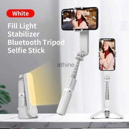 Selfie Monopods Handheld Gimbal Stabilizer for Smartphone 1-Axis with Selfie Stick Tripod Stand Wireless Bluetooth-compatible for Android YQ240110