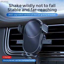 Cell Phone Mounts Holders Gravity Car Mobile Phone Holder Clip Rotation Adjustable Vehicle Plastic Air Vent Charging Mount Stand Support YQ240110