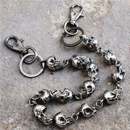 Metal 3 Layers Screw Ring Rock Punk Key Chains Clip Hip Hop Jewelry Pants KeyChain Wallet Chain2691