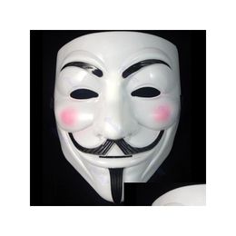 Party Masks 2000Pcs V Mask Masquerade For Vendetta Anonymous Valentine Ball Decoration Fl Face Halloween Super Scary Drop Delivery H Dhxod