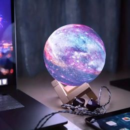 1pc 3D Moon Lamp, 5.9 Inch Lighting Moon Light - 16 LED Colors, Gift For Girls Boys Room Decor,Lighting Decoration