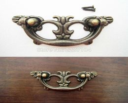 Whole 6pcs Antique Brass Vintage Butterfly Shape Furniture Jewellery Chest Dresser Cabinet Drawer Handle Pull Knob 83x31mm5993926