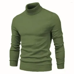 Men's Sweaters Fashion Mens Autumn Winter Sweater Warm Pullovers High Quality Collar Basic Casual Slim Comfortable
