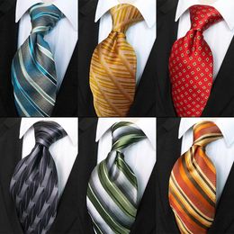 Waistcoats Classic Vintage Mens Tie Handmade 10cm 100% Silk Printed Necktie Geometric Checked Jacquard Ties for Man Business Wedding Gift