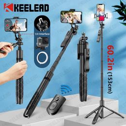 Monopods L16 1530mm Wireless Selfie Stick Tripod Stand Foldable Monopod for Gopro Action Cameras Smartphones Balance Steady Shooting Live