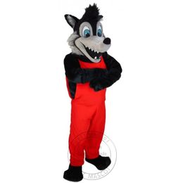 Halloween High Quality Bad Wolf mascot Costume for Party Cartoon Character Mascot Sale free shipping support customization