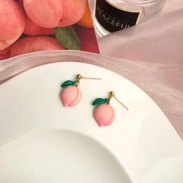 Dangle Earrings 10 Pair / Lot Wholesale Fashion Jewellery Accessories Cute Korean Metal Painted Peach