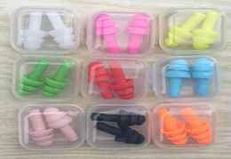 Silicone Earplugs Swimmers Soft and Flexible Ear Plugs for reduce noise Ear plug 8 colors7152649