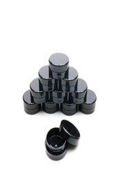 3Gram Cosmetic Sample Empty Jar Plastic Round Pot Black Screw Cap Lid Small Tiny 3g Bottle for Make Up Eye Shadow Nails Powde3248033