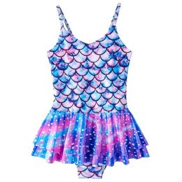 set Mermaid Swimwear 2023 kids' One Piece Fish Scale Swimwear Girls' Skirt Hot Spring Children's Swimwear Wholesale Bikinis Set