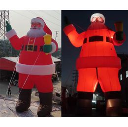 free shipment outdoor activities 12mH (40ft) With blower giant inflatable santa claus advertising christmas old man cartoon with white light