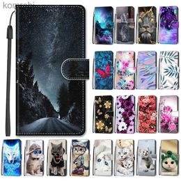 Cell Phone Cases Flower Pattern Flip Case For Samsung Galaxy A14 4G SM-A145F A 14 5G A146B Wallet Leather Phone Cases Stand Book Cover BagsL240110