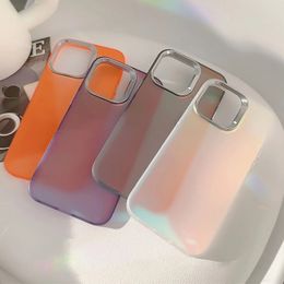 Laser Gradual Change Colorful Electroplated Hard Phone Case for iPhone15 14 13 12 Pro Max 14Plus PC Case Cover New Products