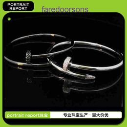 Fashion Bracelet Carter Ladies Rose Gold Silver Lady Bangle S925 silver bracelet nail live broadcast new micro tempera Have Gift Box