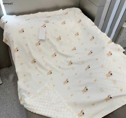 Luxury kids Blanket designer Five pointed star pattern printing newborn Swaddling Size 90*115 CM warm infant Knitted quilt Jan10