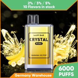 Germany Warehosue Fast Delivery Time E Cigarette 6000 Puffs Disposable Vape Pen 2% Nic Mesh Coil Prefilled Vaper Pod 10 Different Flavors for your choose