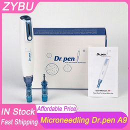 Wireless Drpen Ultima A9 Wireless Dermapen System Electric Microneedling Pen Facial Micro Needle Skin Care MTS Therapy Tool with 2 Cartridge Needles Mesotherapy