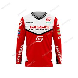 MTB GasGas Enduro Motorcycle Mountain Bike Team Downhill Jersey Offroad DH MX Bicycle Locomotive Shirt Cross Country Mountain 240109