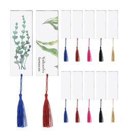 Bookmark 40 PCS Acrylic Blank Clear DIY Unfinished Mini Book Markers With Colourful Tassels For Craft Ornaments3055304