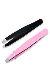 22 pieces New Arrival Lady Eyebrow Tweezers Stainless Steel Beauty Slant Tip eyebrow clip Makeup Tool8834474