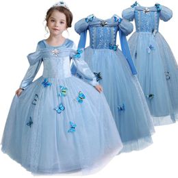 Princess Girl Dress Children Christmas Party Costume For Kids Girls Clothes Fantasy Ball Wear Up 240109