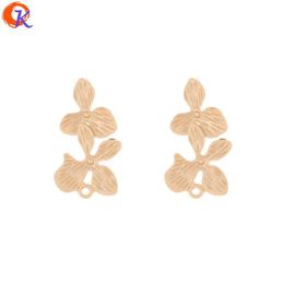 Components Cordial Design 50Pcs 14*27MM Jewellery Making/Earring Connector/Matte Gold/Flower Shape/DIY Accessories/Hand Made/Earring Findings