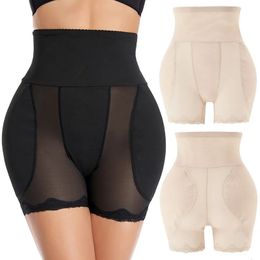 Women Shapewear Padded Hip Butt Lifter Lace Panties High Waist Trainer Tummy Control Corset Body Shaper Hip Enhancer Thigh Slim 240109