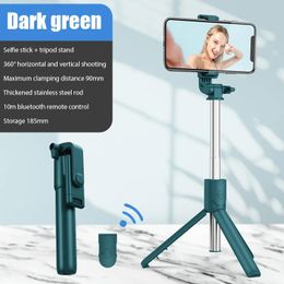 Monopods Wireless Bluetooth Selfie Stick Foldable Mini Tripod Extendable Monopod Shutter Remote Control For IOS Android Smartphone Travel