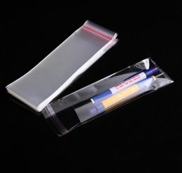 200pcs 8 x 23cm Clear OPP Plastic Bag For Jewellery Package Gift Packaging Bags Self Adhesive Seal Cellophane Bag2106376