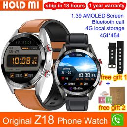 Devices 1.39inch AMOLED Screen 454*454 Z18 Smart Watch Men BT Phone Call Music Playback Heart Rate Monitor Sport Smartwatch VS KK70