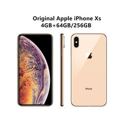 리퍼브 오리지널 잠금 해제 된 Apple iPhone XS 4G LTE 4GB RAM 64GB/256GB ROM FACE ID 작동 A12 BIONIC Chip IOS12 iPhone 2658mah