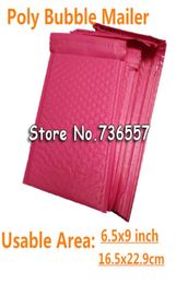 Whole Pink Redish 65X9inch 165X229MM Usable space Poly bubble Mailer envelopes 18523cm padded Mailing Bag Self Sealing 14482798