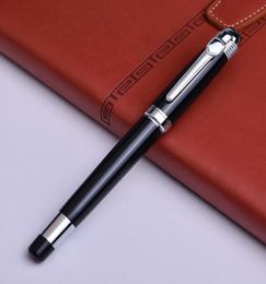 Ballpoint Pens Silver Black Monte Roller Ball Pen With Refill School Office Supplies High Quality For Friend Business Gift 0882819044