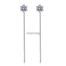 Stud ZFSILVER Fashion 925 Silver White Moissanite Classic Dangle Paw 4 Ear Line Earring For Women Accessories Party Jewellery Gift E050 YQ240110