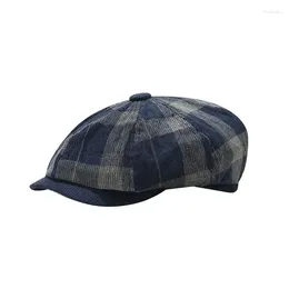 Berets Youth Flat Women Sboy Hat Ivy Boy Adjustable Gatsby Free Men Golf Corduroy Classic Girl Beret Cap Cabbie