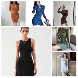 Designer Women Dress Europe US Hot Style Pencil Skirt sex appeal Long-sleeved Dress Personality Buttons New High Stree P Letter Casual Slim Dress Clothing Asia