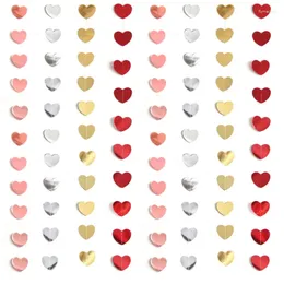 Party Decoration 2M Love Paper Garland Valentine's Day Heart Shaped Ornaments Pendant Wedding Birthday Background