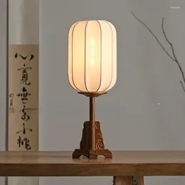 Table Lamps Chinese Style Desk Lamp Wooden Designer Zen Living Room Bedroom Bedside Lighting Decoration